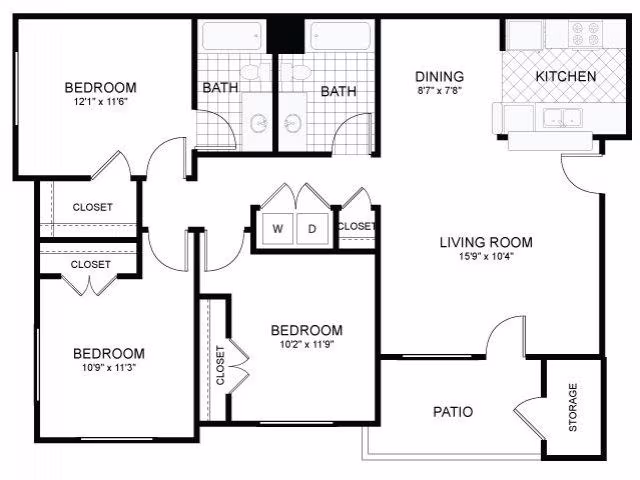 3x2 LG H-104 floor plan